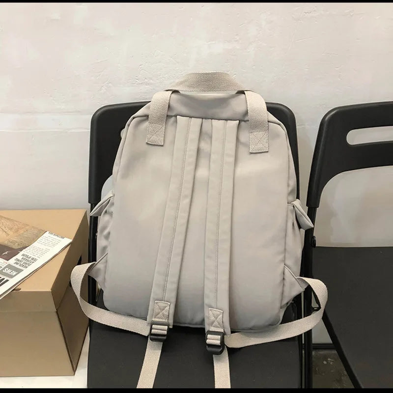 Nylon Women Backpack Solid Female Backpacks School Bag for Girls Teenage