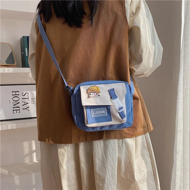 Nylon Women Bag Small Square Bag Student Handbag Shoulder Messenger Bag