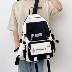 Waterproof Nylon Women School Backpack Multifunction Female Business Teenage Lap