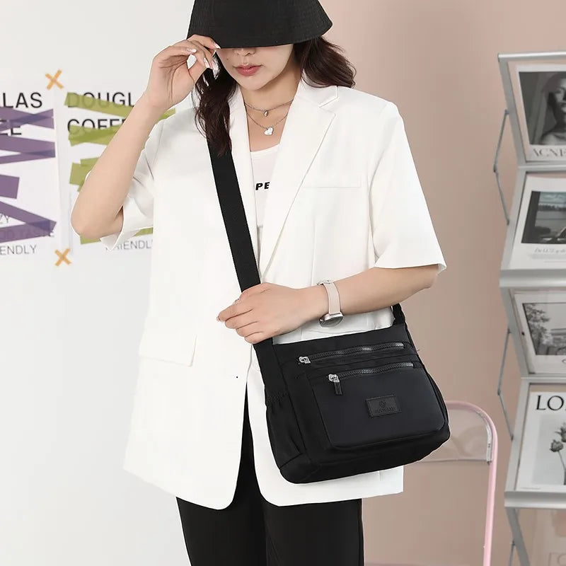 Nylon Women Shoulder Bag Female Travel Top-handle Handbag Multi-pockets Tote Gir