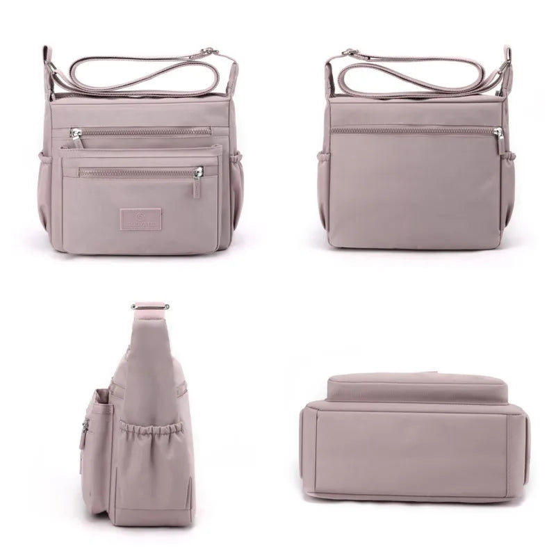 Nylon Women Shoulder Bag Female Travel Top-handle Handbag Multi-pockets Tote Gir