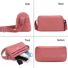 Nylon Women Shoulder Bags Casual Female Handbags Solid Travel Crossbody Bag