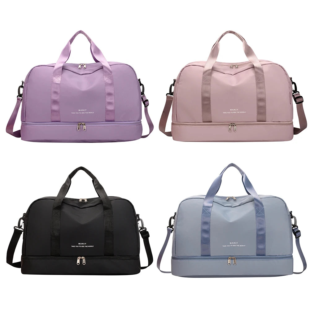 Nylon Yoga Fitness Bag Dry Wet Separation Men Woman Crossbody Sport Bag