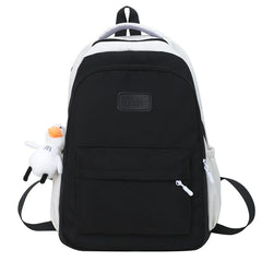 Nylon Backpack for Junior School Students Large Capacity Travel Bag