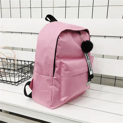 Nylon Leaf Print Schoolbag Women Travel Backpack