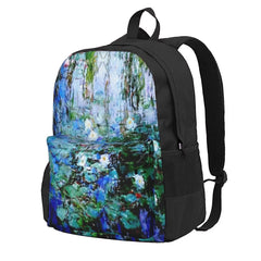 Nymphas Bleus By Claude Monet Backpacks Men's Backpacks Bags For Women Women Bac