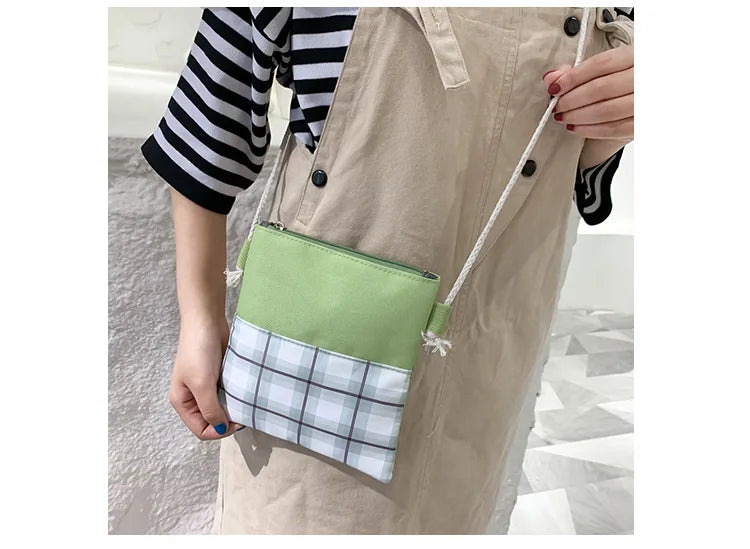 5pcs Plaid School Bags Set for Teenage Girls Women Backpack Book Bag Shoulder
