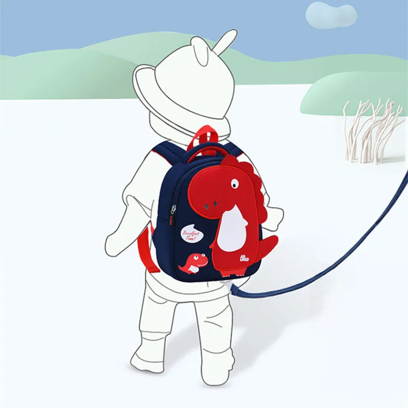 Kids Dinosaur Small Backpack Anti Lost Kindergarten Bag