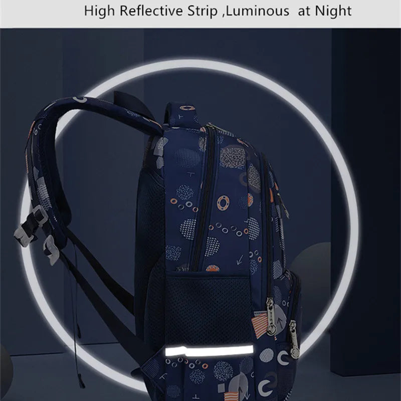 Girls School Backpack 1-6 Waterproof Book Bag Luminous Elementary Student