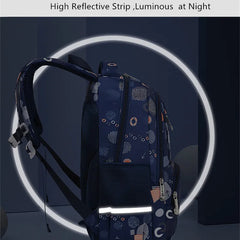 Girls School Backpack 1-6 Waterproof Book Bag Luminous Elementary Student
