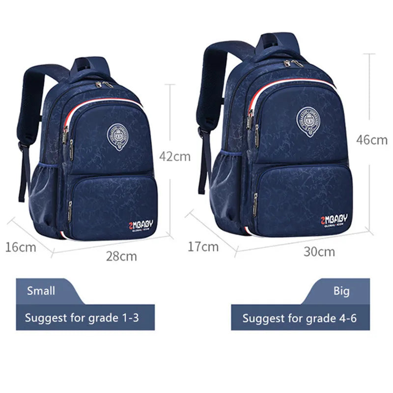 Orange Girls School Backpack Waterproof Book Bag Elementary