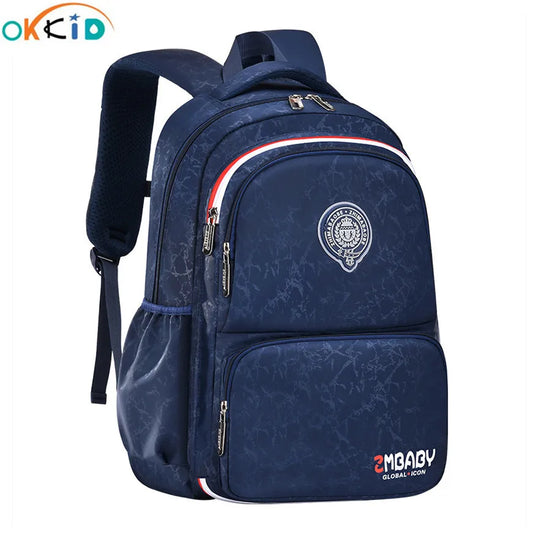 Boys Waterproof Elementary School Backpack with Multiple Pockets