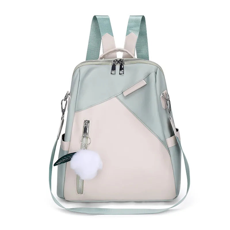Women's Pink Anti-Theft Travel Backpack, Shoulder Bag