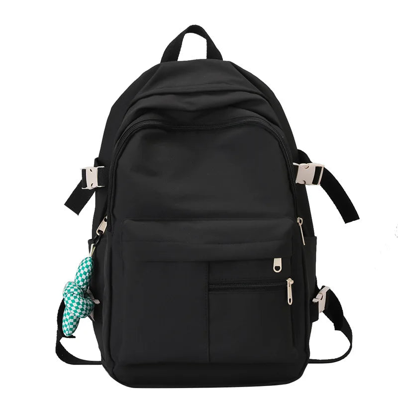 Yellow Student School Backpack for Teenage Girls