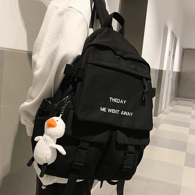 Waterproof Nylon School Backpack for Teens