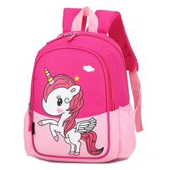 Girls School Pink Backpack Unicorn Cartoon Printing