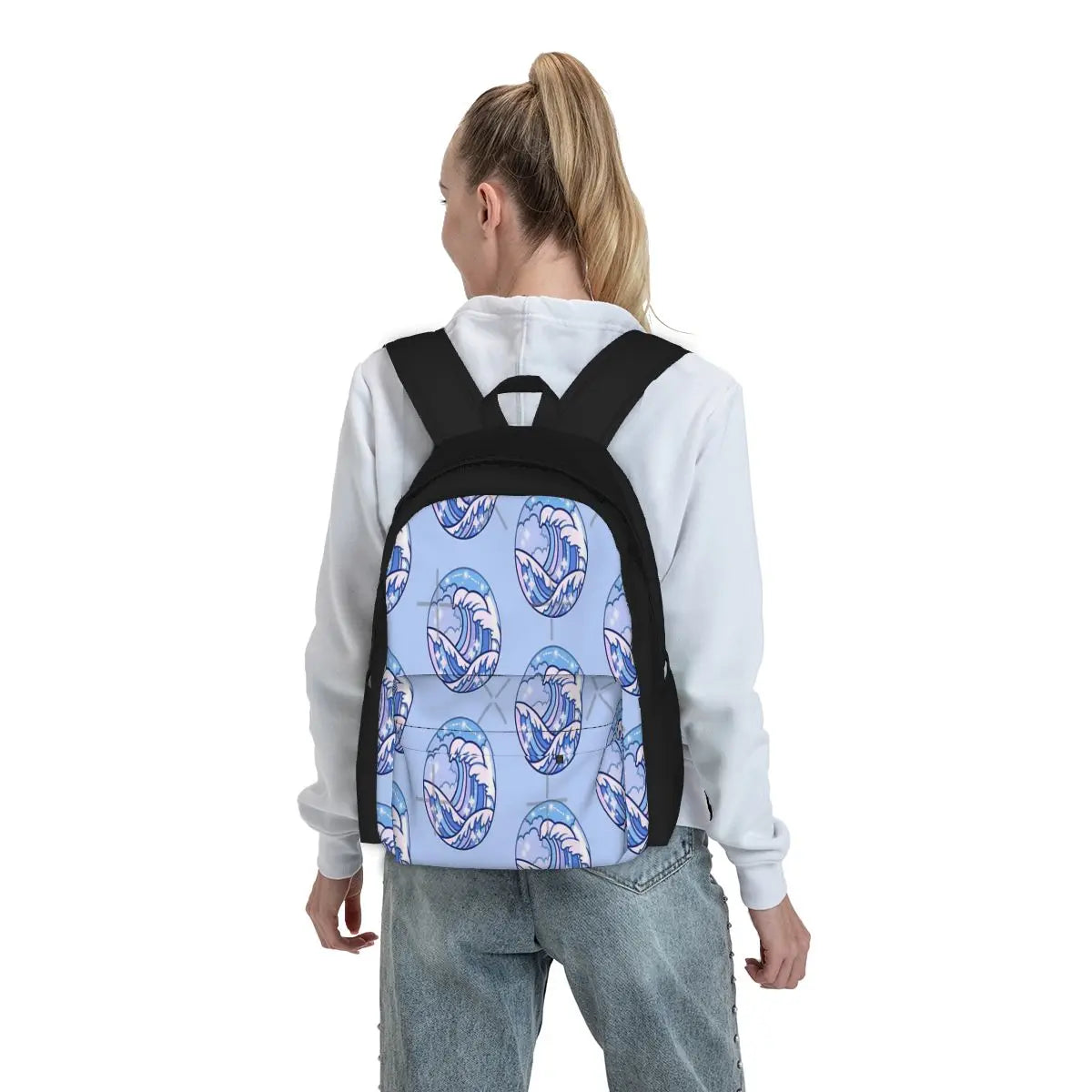 Ocean Waves Backpacks Men's Backpacks Bags For Women Mens Backpacks