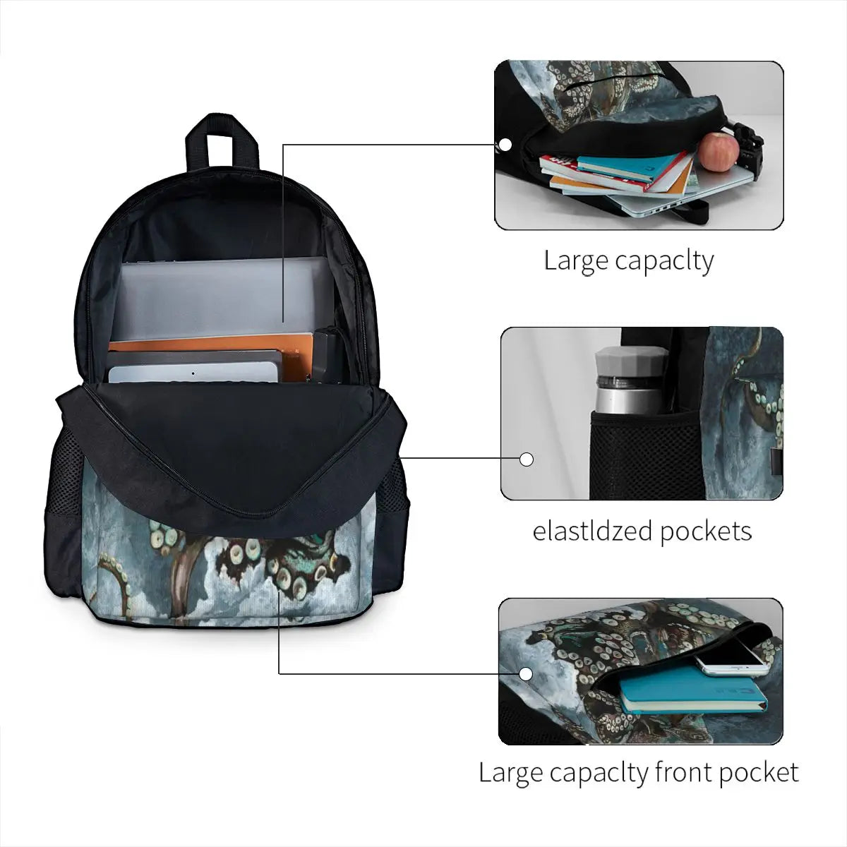 Octopus 1 Backpacks Men's Backpacks Bags For Women Bag Woman Backpack Girl