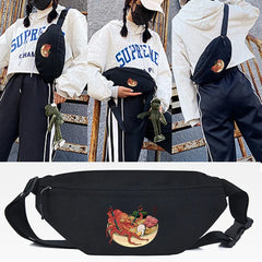 Octopus Bath Print Waist Bag Unisex Phones Chest Bag