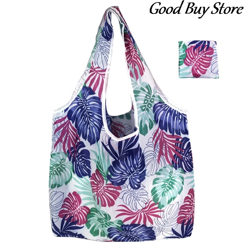Office Worker Totes Handbags Leaves Printing Shoulder Bag Eco Cloth Purse Women