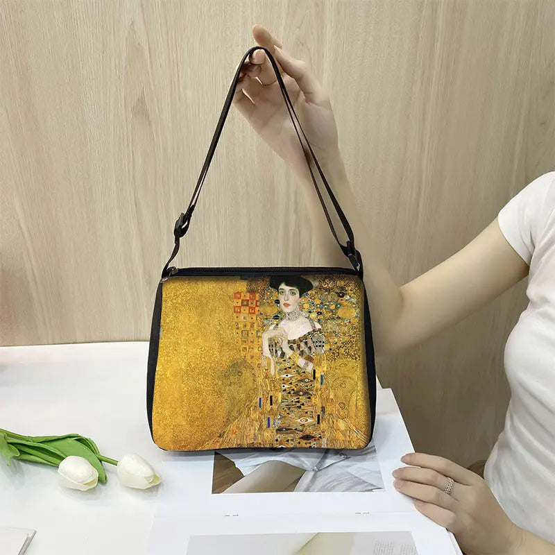 Gustav Klimt La Virgen Kiss Oil Painting Handbag