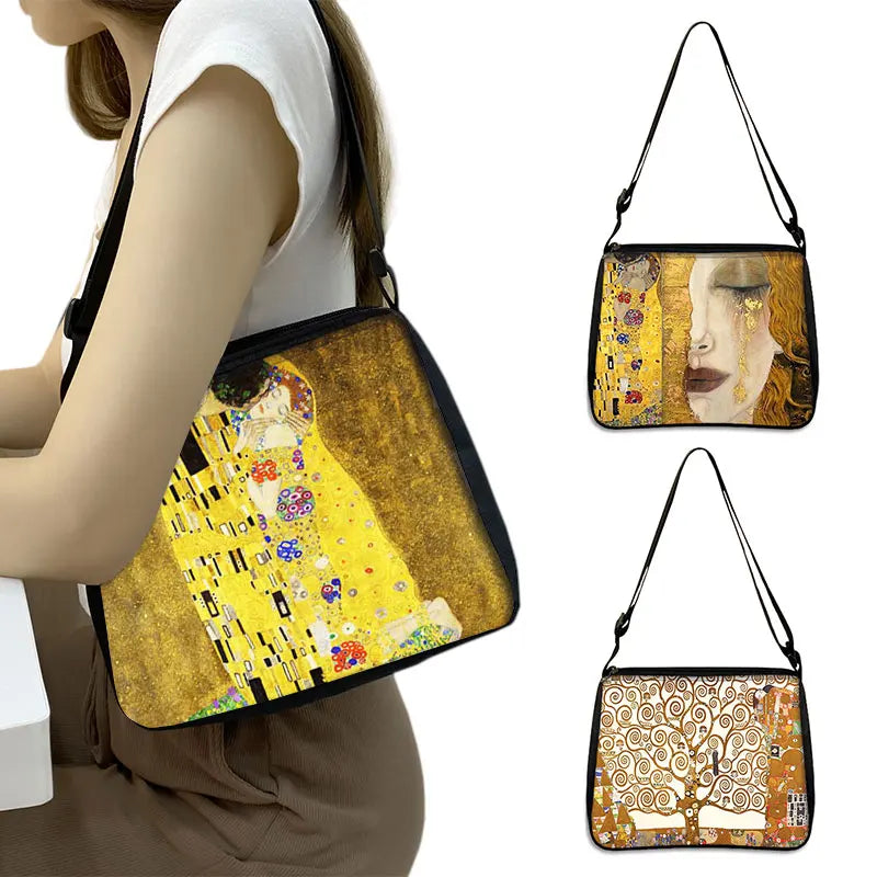 Gustav Klimt La Virgen Kiss Oil Painting Handbag