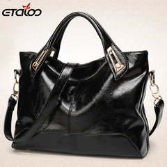 Oil Wax Leather Handbags High Shoulder Bags Ladies Handbags PU women bags