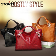 Oil Wax Leather Handbags High Shoulder Bags Ladies Handbags PU women bags