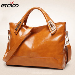Oil Wax Leather Handbags High Shoulder Bags Ladies Handbags PU women bags