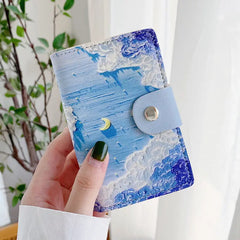 Oil Painting Card Bag High-Grade Large Capacity Wallet 01-WL