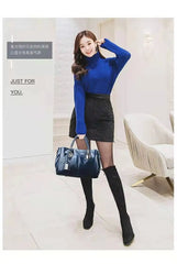 Oil Wax Leather Boston Shoulder Bag Soft Leather Big Bag