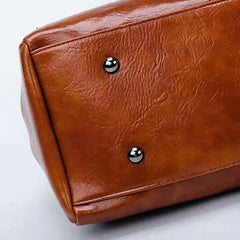 Soft Leather Boston Shoulder Bag Big Bag