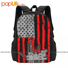 Oilfield American Flag Oil Worker Backpack