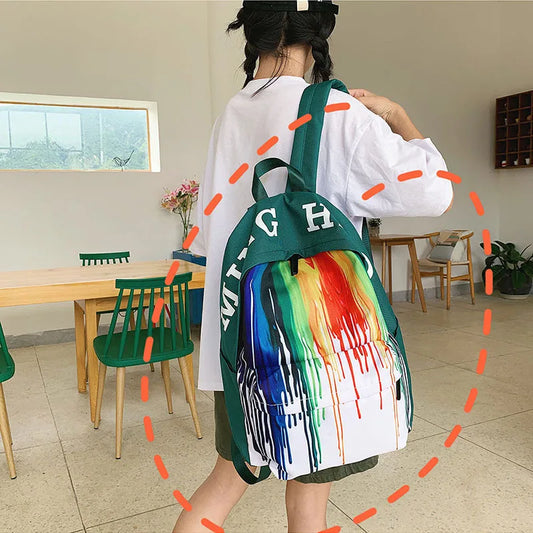 OkoLive Campus Backpack Female High School Leisure Large Capacity