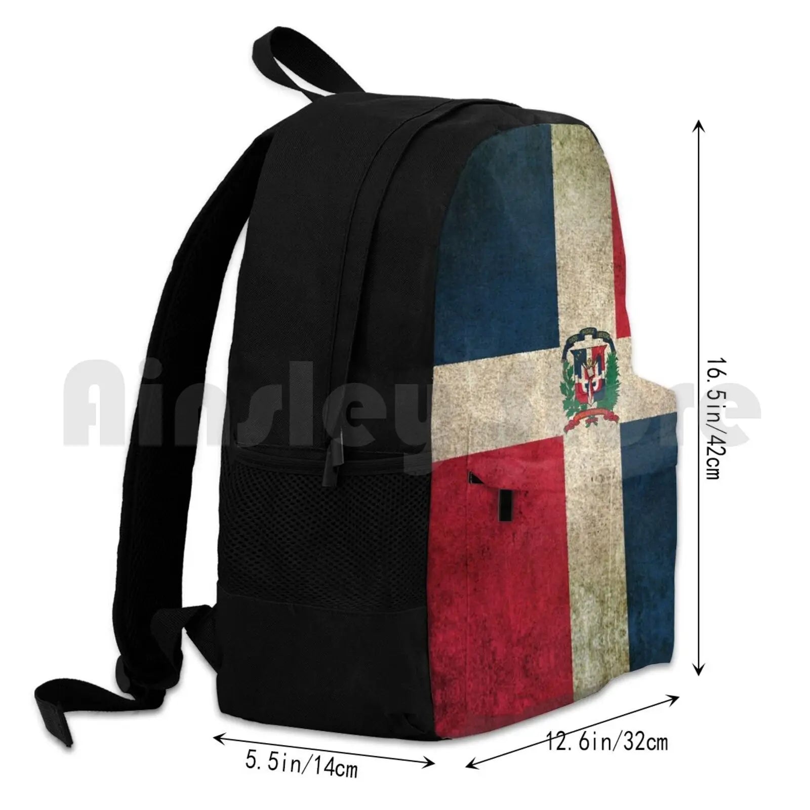 Distressed Vintage Flag Of Dominican Republic Outdoor Hiking Backpack