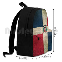 Distressed Vintage Flag Of Dominican Republic Outdoor Hiking Backpack