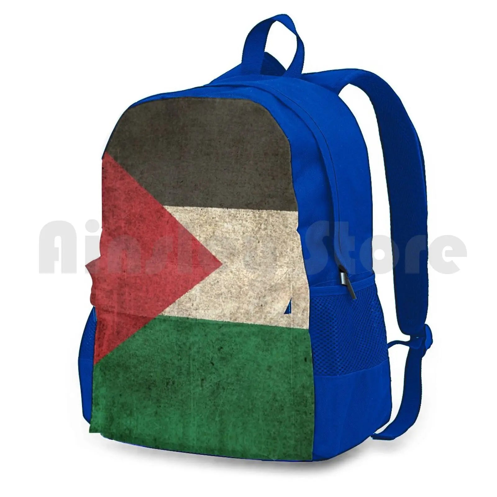 Vintage Palestinian Flag Outdoor Hiking Backpack