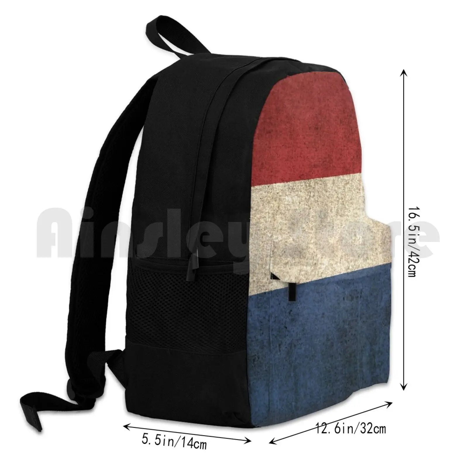 Vintage Dutch Flag Outdoor Hiking Backpack