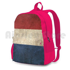 Vintage Dutch Flag Outdoor Hiking Backpack