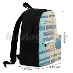 100 Trillion Dollars Zimbabwe Bank Note Backpack