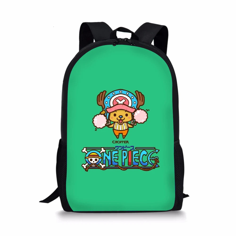 One Piece Pattern Print School Bags Daily Travel Climbing Durable Backpack