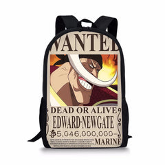One Piece Print Backpack Portable Casual Outdoor Travel Children's Knapsack