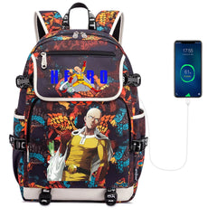 One Punch Man Backpack Zipper School Bag Packsack Canvas