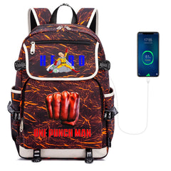 One Punch Man Backpack Zipper School Bag Packsack Canvas