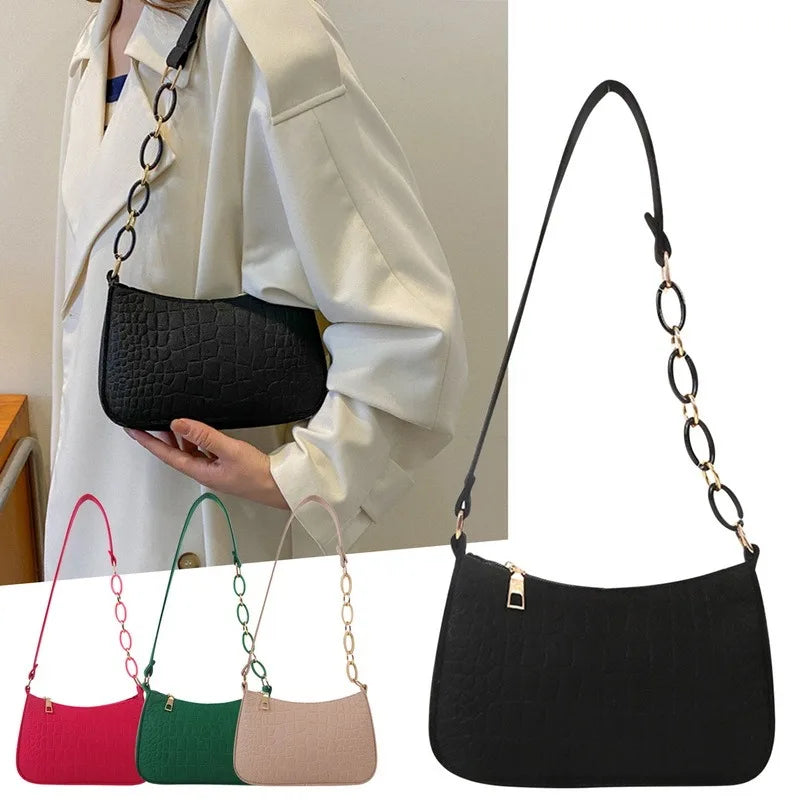 One Shoulder Bag Women's Subaxillary Bag Advanced Texture Armpit Handbag