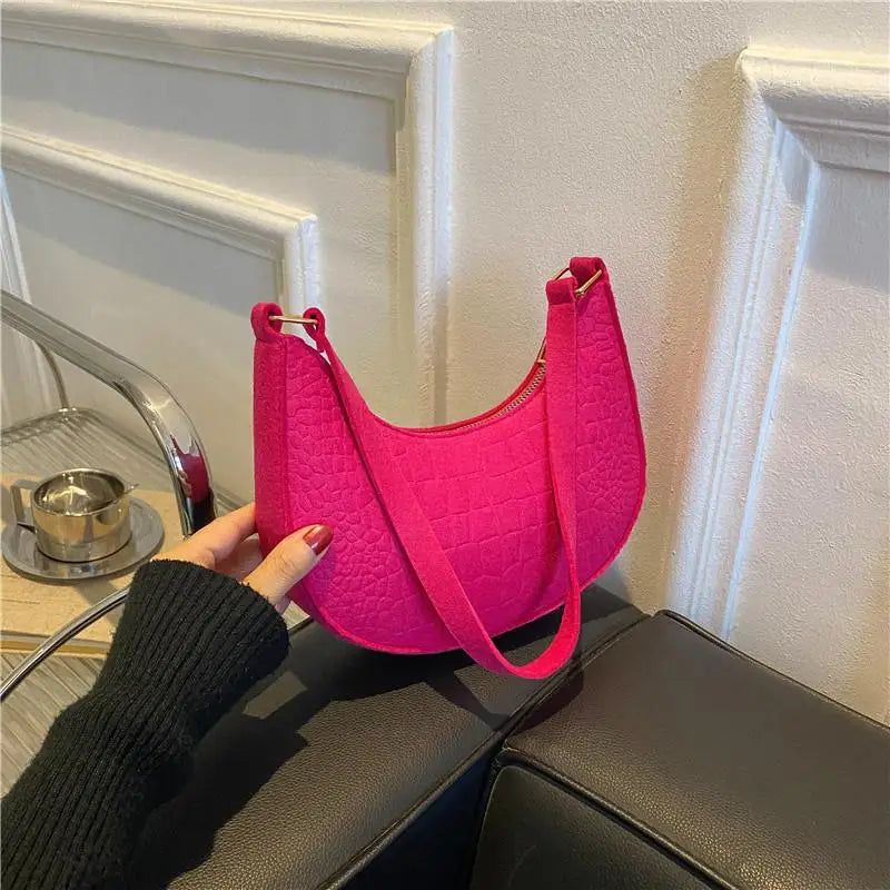 One Shoulder Bag Women's Subaxillary Bag Niche Texture Handbag