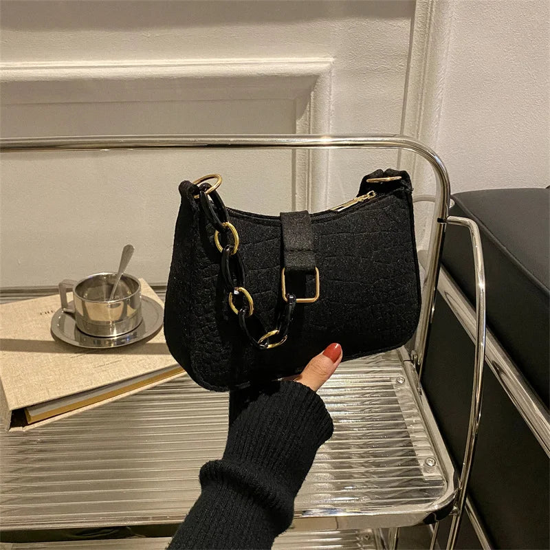 One Shoulder Bag Women's Subaxillary Bag Armpit Handbag