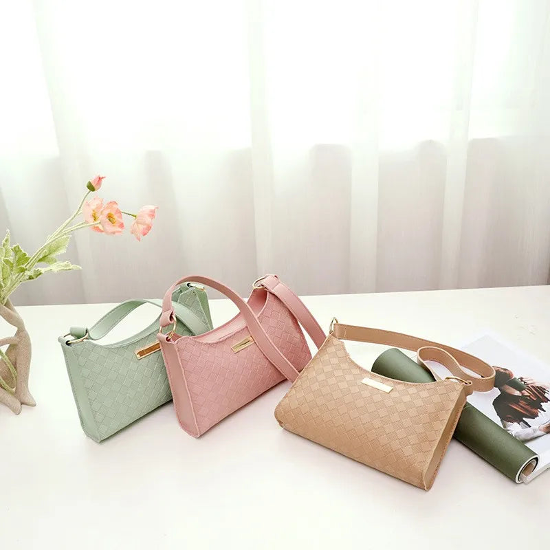 One Shoulder Bag Women's Subaxillary Textured Handbag