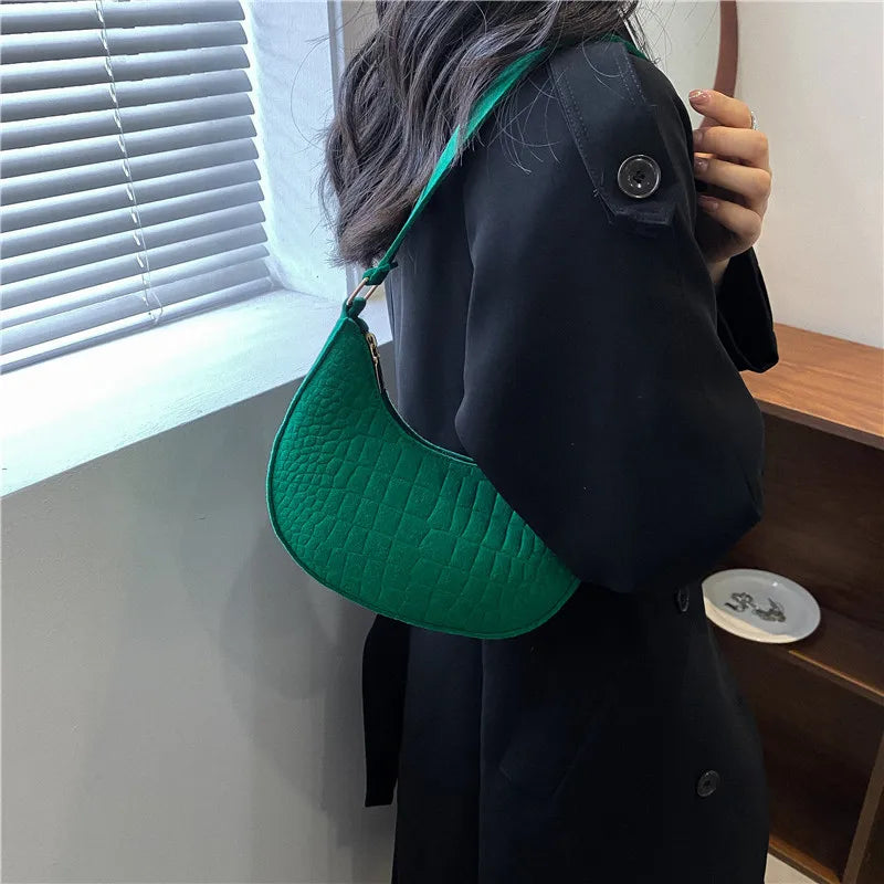 One Shoulder Bag Women's Subaxillary Bag Niche Texture Handbag