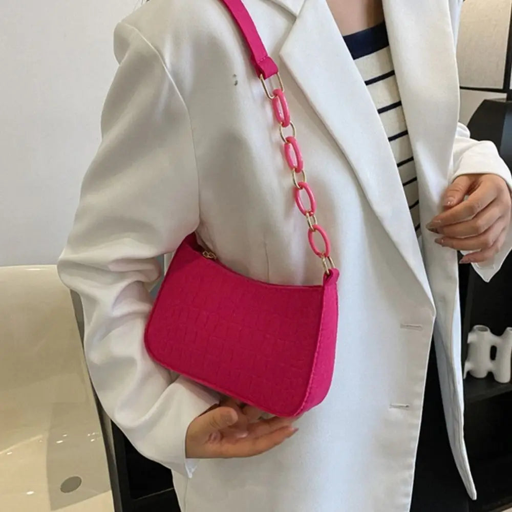 One Shoulder Bag Women's Subaxillary Bag Niche Advanced Texture Handbag